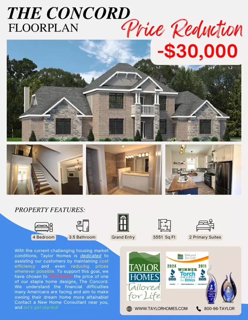 The Spectacular Concord Floor Plan Concord Sale Flyer